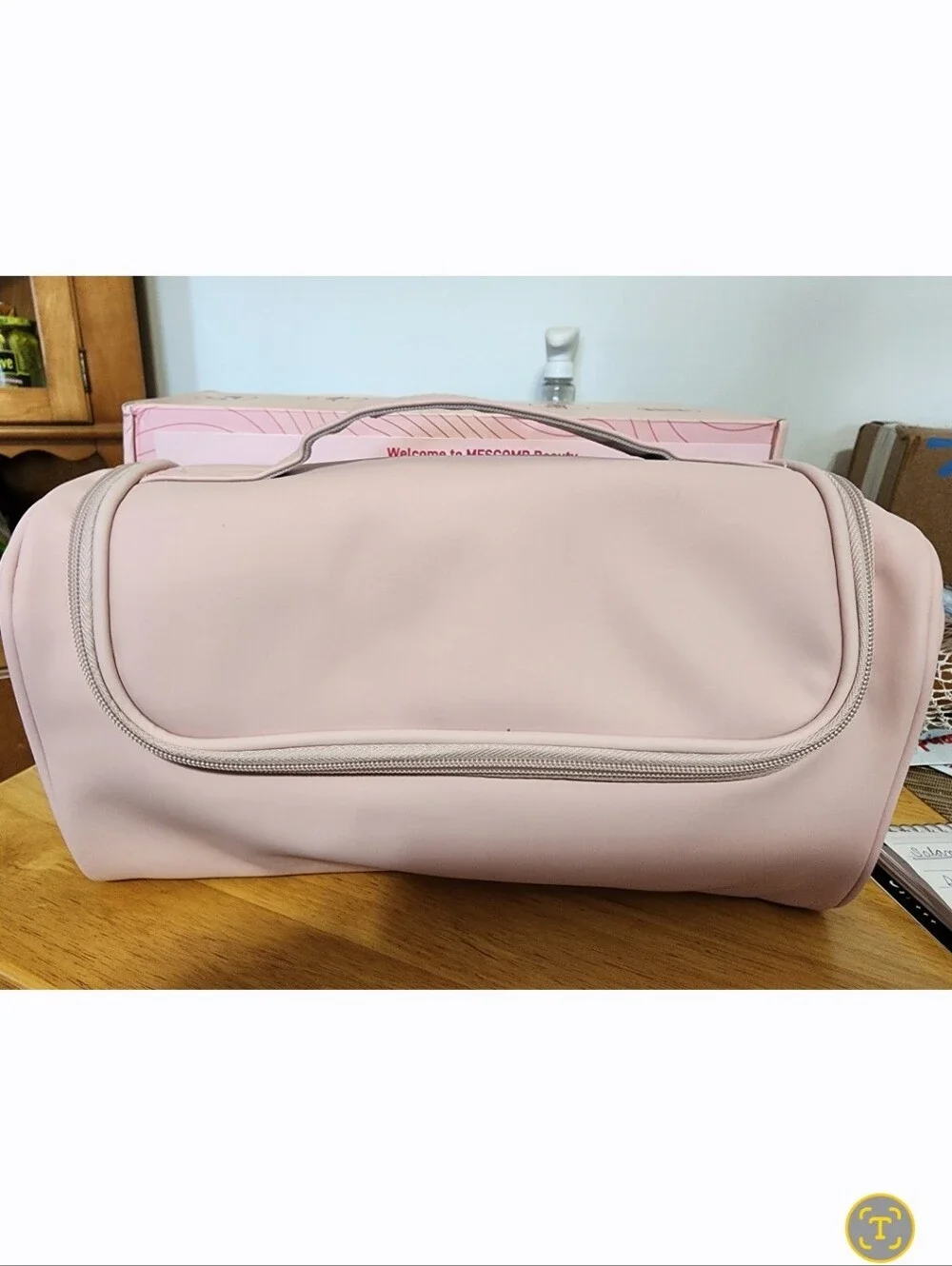 Back To School DEAL! Mescomb Pink Electric Hot Air Styler Set with Travel Case